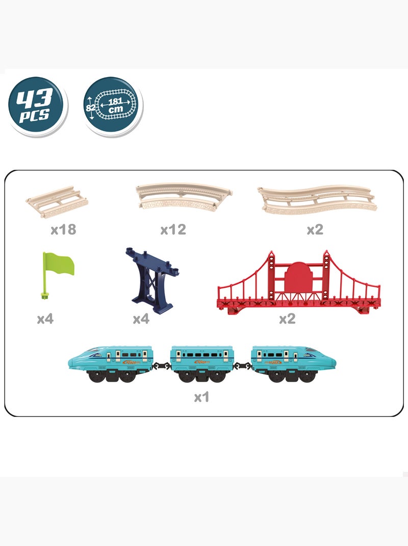Tren eléctrico de juguete 43 piezas con sonido speed & go N/D - Kiabi