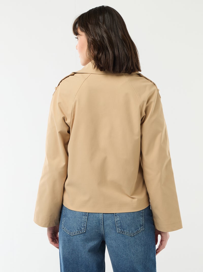 Trench corto Beige - Kiabi