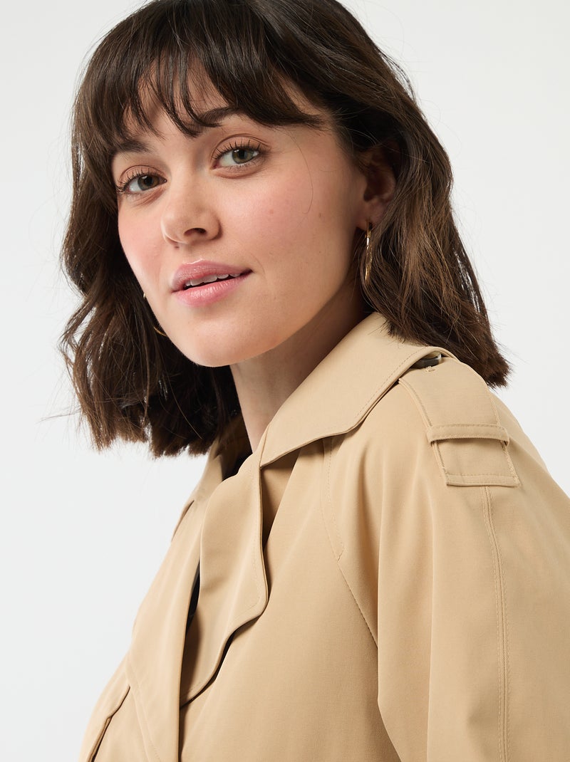 Trench corto Beige - Kiabi