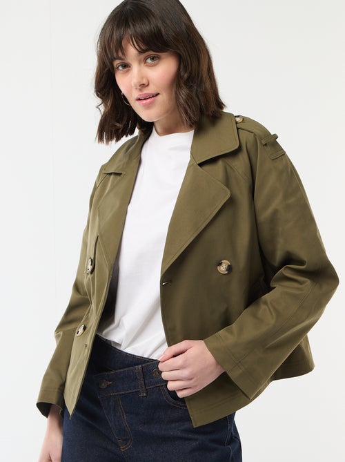 Trench corto de algodón - Kiabi