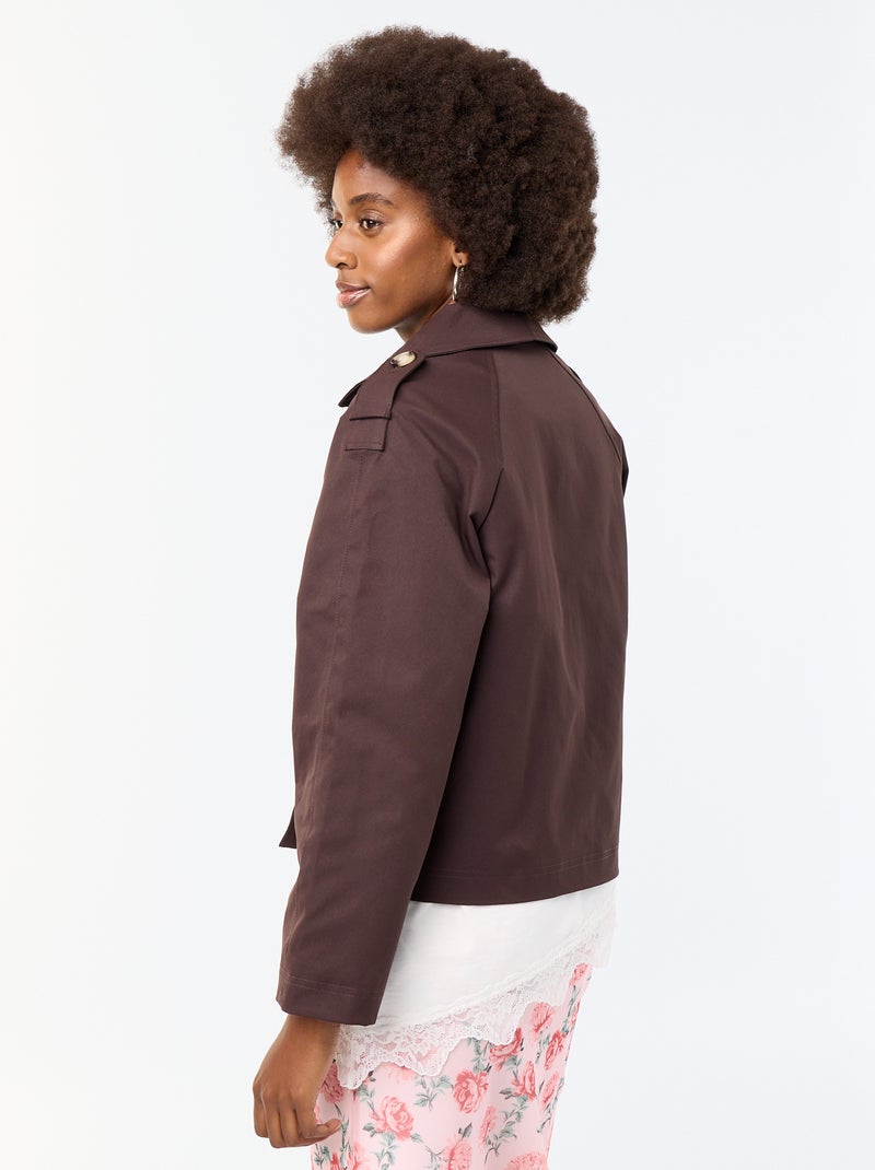 Trench corto Marron - Kiabi