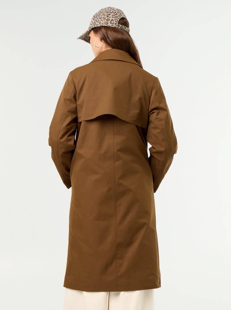 Trench de media longitud con forro interior Marron - Kiabi