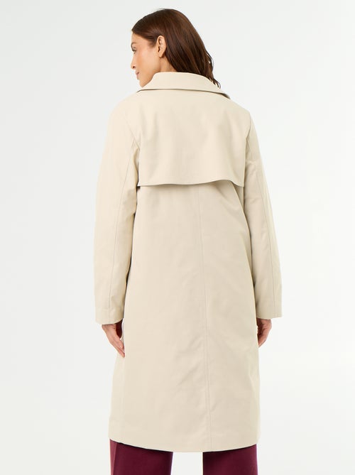 Trench de media longitud con forro interior - Kiabi