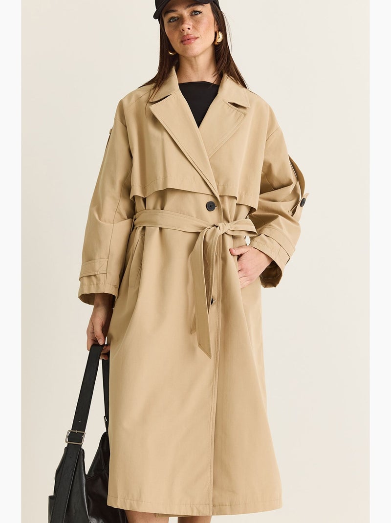 Trench de mujer lucci Camel - Kiabi