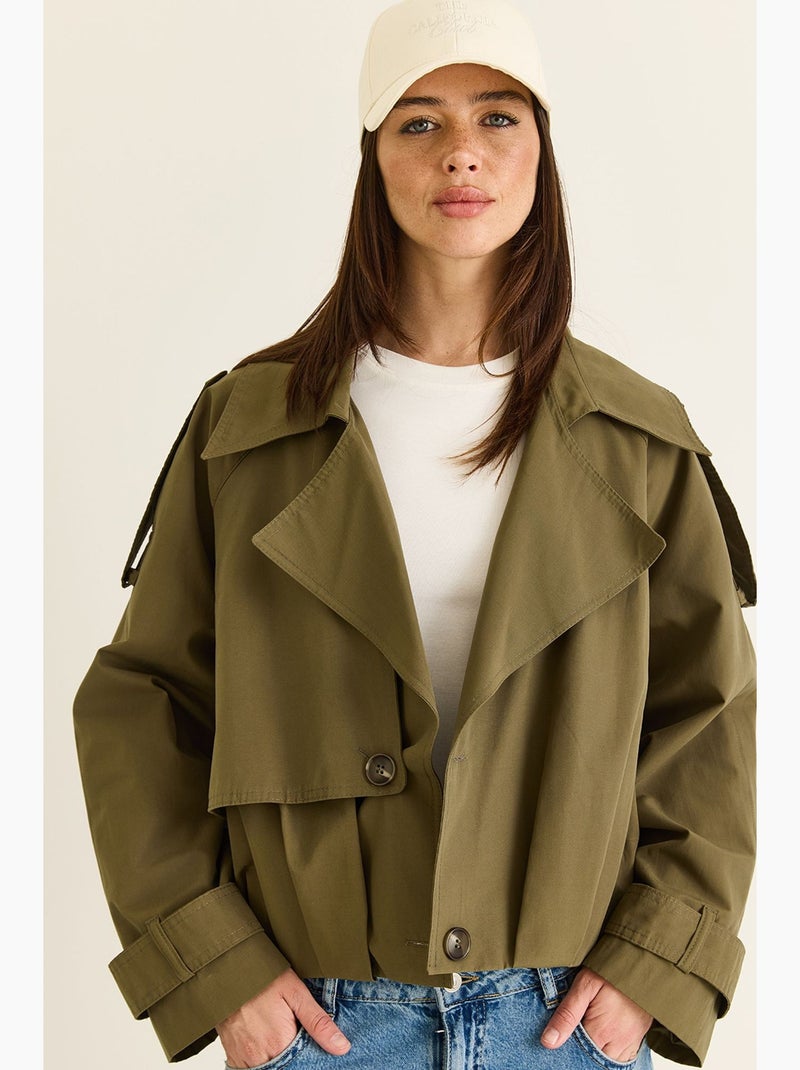 Trench de mujer lucci Caqui - Kiabi