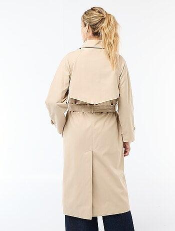 Trench largo doble botonadura