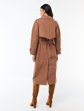 Trench largo doble botonadura