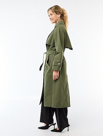 Trench largo doble botonadura