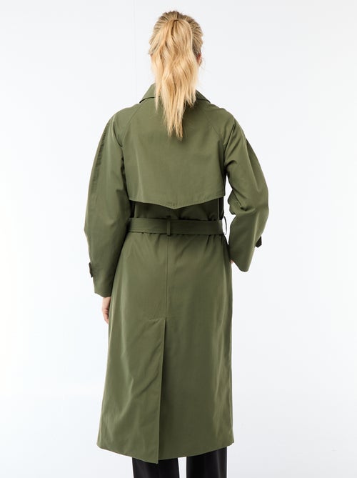 Trench largo doble botonadura - Kiabi