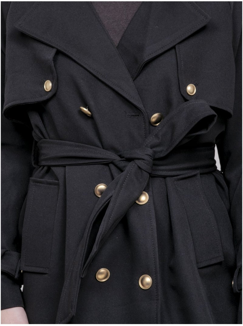 Trench largo UNZILE Negro - Kiabi
