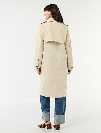 Trench midi con cuello camisero