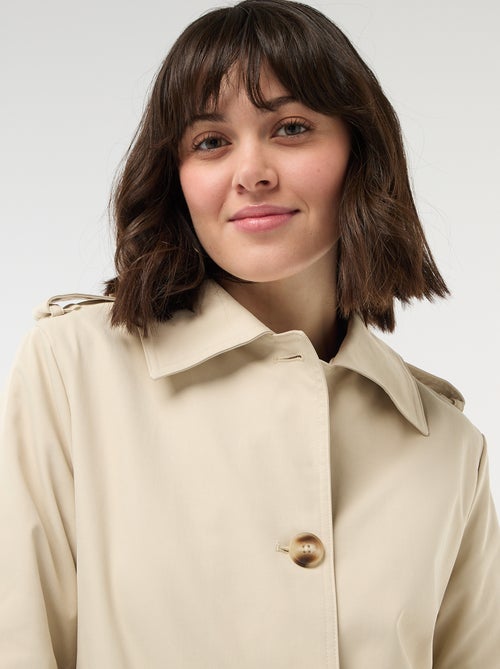 Trench midi con cuello camisero - Kiabi