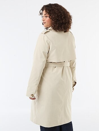 Trench midi con cuello camisero