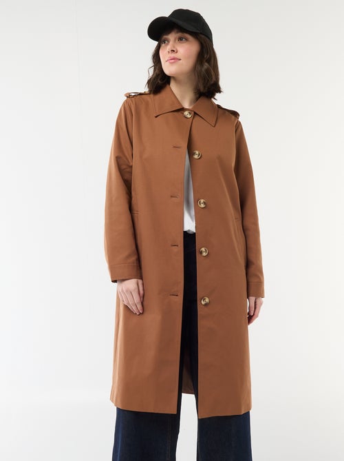 Trench midi con cuello camisero - Kiabi