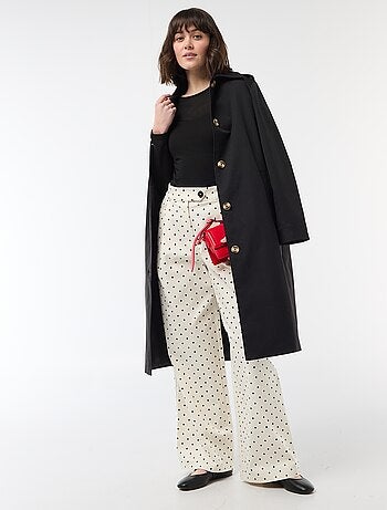 Trench midi con cuello camisero