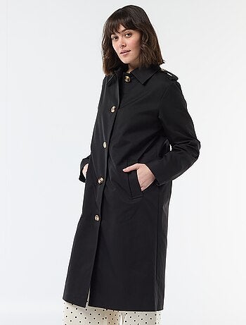 Trench midi con cuello camisero