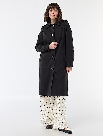 Trench midi con cuello camisero