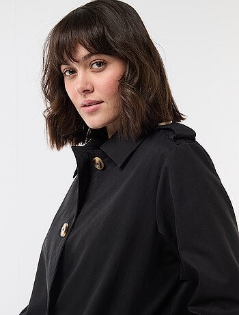 Trench midi con cuello camisero