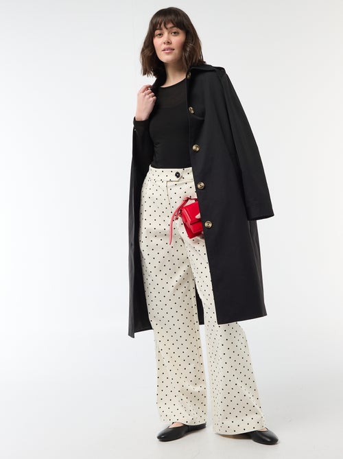 Trench midi con cuello camisero - Kiabi