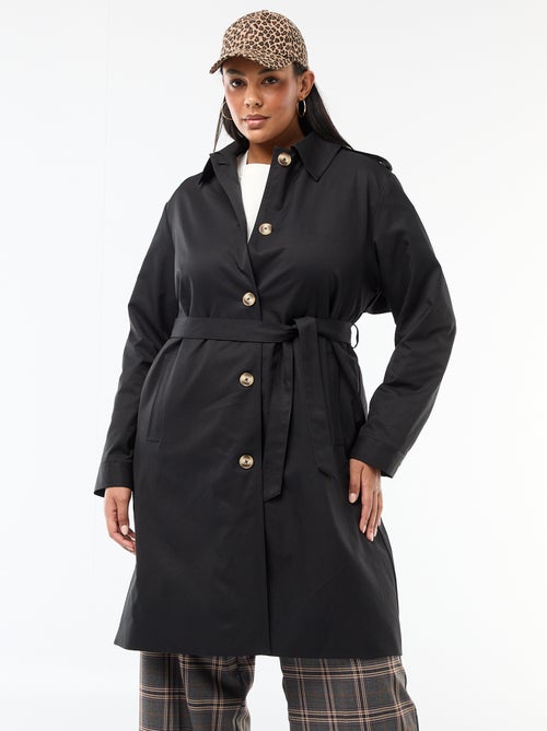 Trench midi con cuello camisero - Kiabi