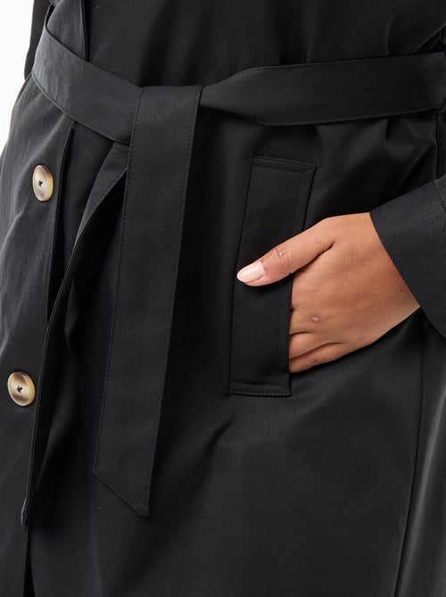 Trench midi con cuello camisero - Kiabi