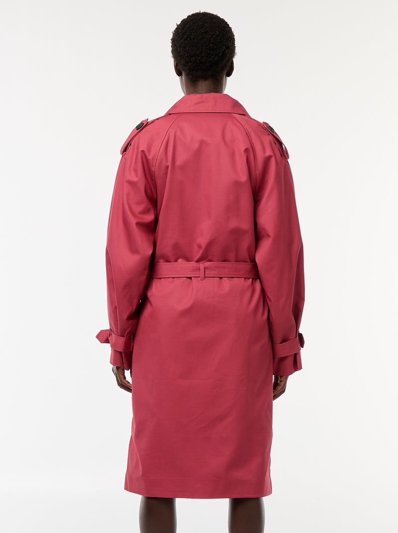 Trench midi ligero Rojo - Kiabi