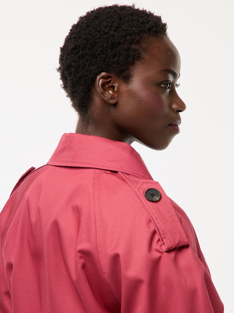 Trench midi ligero Rojo - Kiabi