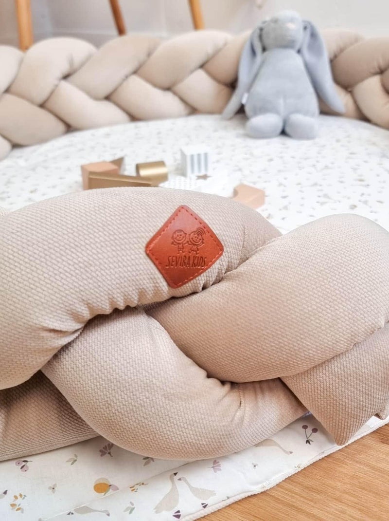 Trenza de cuna bebé universal terciopelo | SEVIRA KIDS Marrón capuchino - Kiabi