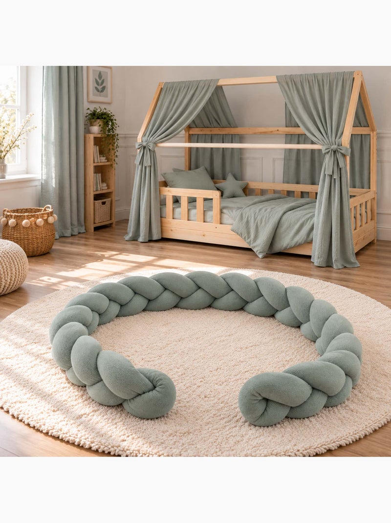 Trenza de cuna para bebé de terciopelo | sevira kids Verde - Kiabi