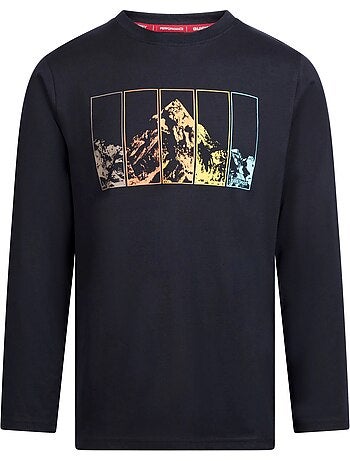 Trespass - Camiseta Diseño Zeppelin de Manga Larga Casual para Hombre