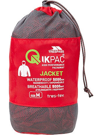 Trespass - Chaqueta Impermeable Qikpac para Adultos Unisex