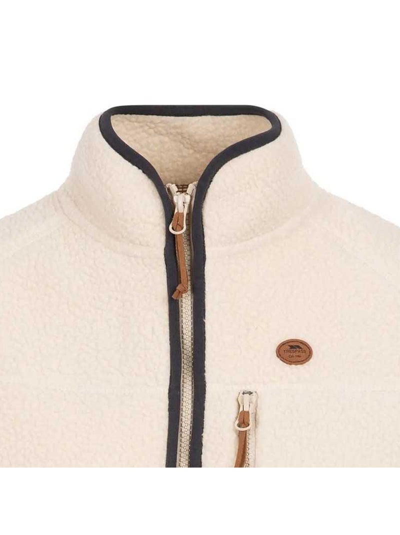 Trespass - Forro Polar Quake de Bordes de Piel para Mujer Blanco - Kiabi
