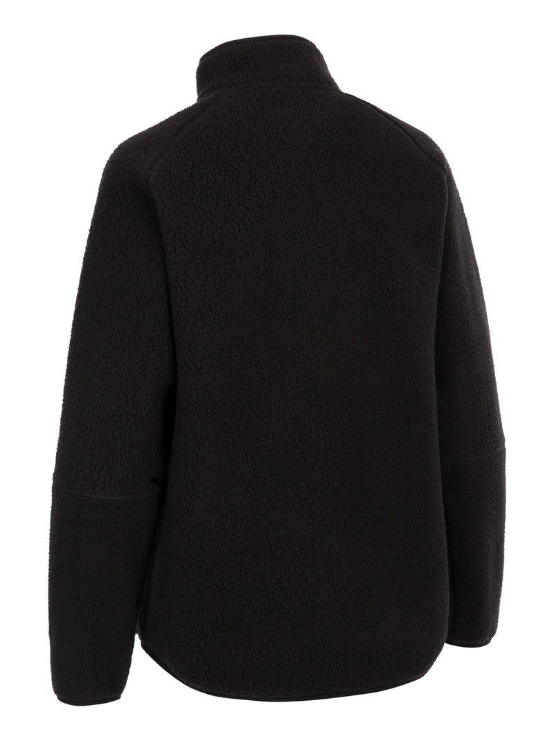 Trespass - Forro Polar Quake de Bordes de Piel para Mujer Negro - Kiabi