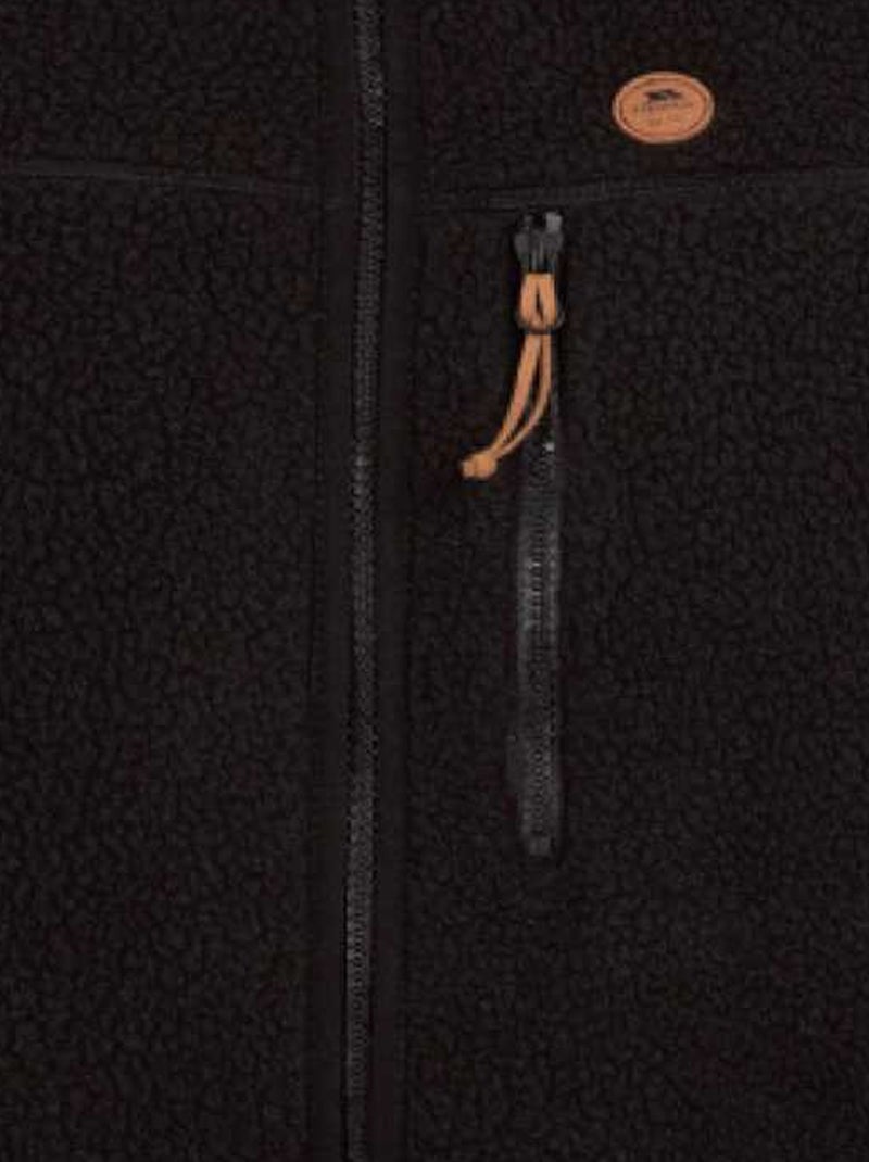 Trespass - Forro Polar Quake de Bordes de Piel para Mujer Negro - Kiabi