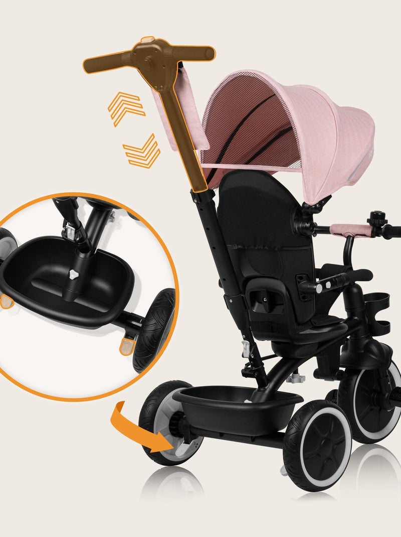 Triciclo convertible 2 en 1 LIONELO Berry - Cochecito/Bicicleta - A partir de 9 meses - Timbre y por Rosa - Kiabi