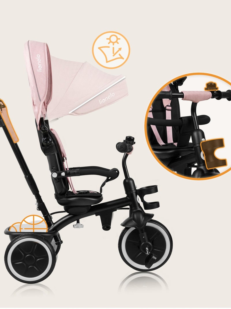Triciclo convertible 2 en 1 LIONELO Berry - Cochecito/Bicicleta - A partir de 9 meses - Timbre y por Rosa - Kiabi