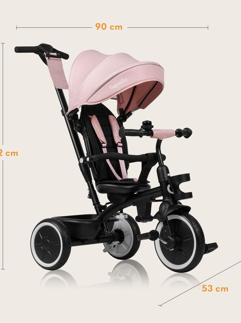 Triciclo convertible 2 en 1 LIONELO Berry - Cochecito/Bicicleta - A partir de 9 meses - Timbre y por Rosa - Kiabi