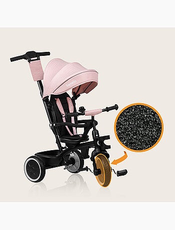 Cochecito y triciclo de bebé lionelo haari - hasta 25 kg - asiento reversible - cesta y bolso inclui