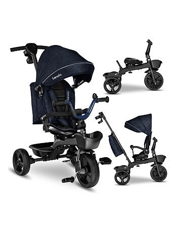 Triciclo convertible LIONELO Kori - Asiento reversible y ajustable - Hasta 25 kg - Cesta incluida