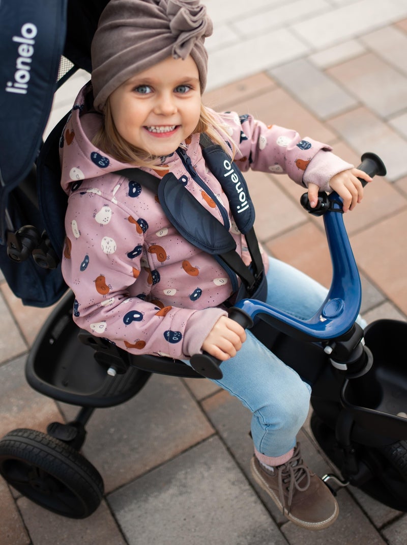 Triciclo convertible LIONELO Kori - Asiento reversible y ajustable - Hasta 25 kg - Cesta incluida Azul - Kiabi