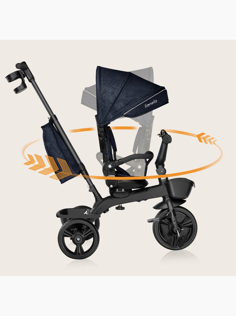 Triciclo convertible LIONELO Kori - Asiento reversible y ajustable - Hasta 25 kg - Cesta incluida Azul - Kiabi