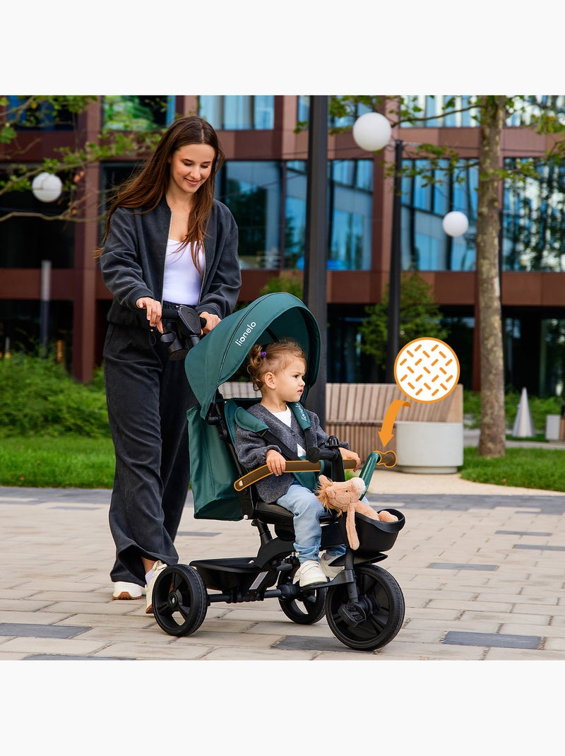 Triciclo convertible LIONELO Kori - Asiento reversible y ajustable - Hasta 25 kg - Cesta incluida Gris - Kiabi