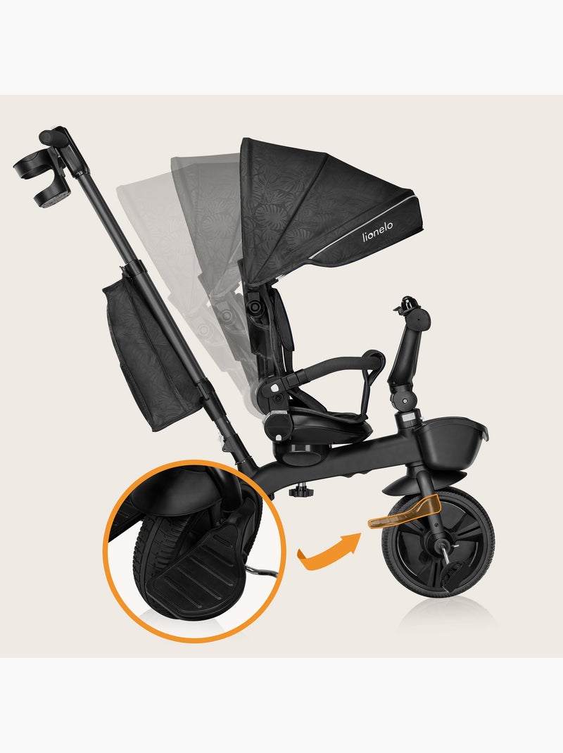 Triciclo convertible LIONELO Kori - Asiento reversible y ajustable - Hasta 25 kg - Cesta incluida Gris - Kiabi
