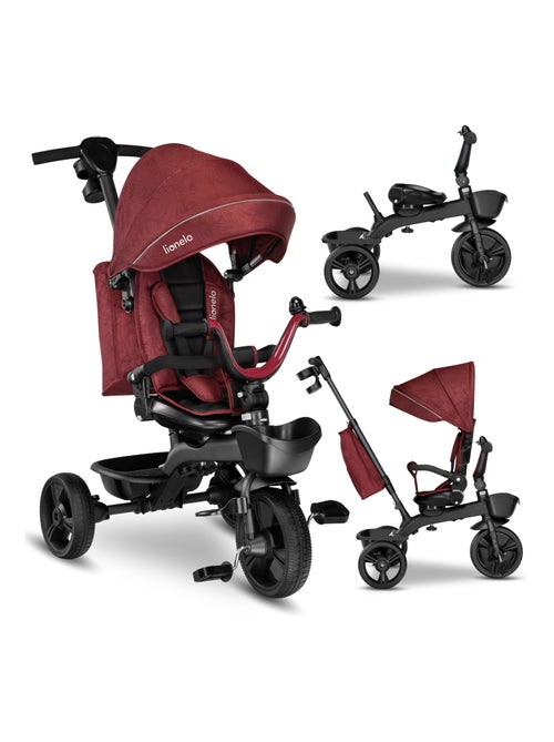 Triciclo convertible LIONELO Kori - Asiento reversible y ajustable - Hasta 25 kg - Cesta incluida - Kiabi
