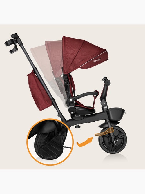 Triciclo convertible LIONELO Kori - Asiento reversible y ajustable - Hasta 25 kg - Cesta incluida - Kiabi