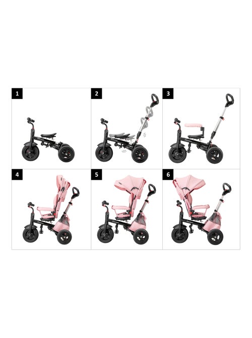 Triciclo evolutivo 3 en 1 HyperMotion bebé 1-5 años con capota ruedas infladas empuje - Kiabi