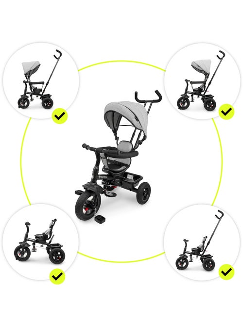 Triciclo evolutivo 3 en 1 ligero FREY con ruedas inflables, capota y barra de empuje 1-4 años - Kiabi