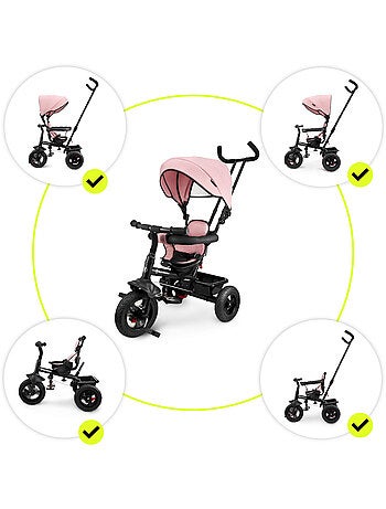 Triciclo evolutivo 3 en 1 TOBI FREY con capota, ruedas inflables y empujador para niños 1-4 años