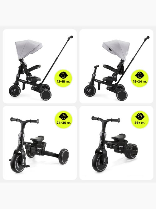 Triciclo evolutivo 8 en 1 para bebé con capota, empuje, asiento giratorio y ruedas EVA 1-5 años - Kiabi Triciclo evolutivo 8 en 1 para bebé con capota, empuje, asiento giratorio y ruedas EVA 1-5 años - Kiabi