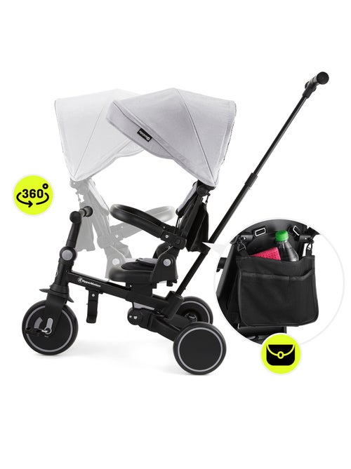 Triciclo evolutivo 8 en 1 para bebé con capota, empuje, asiento giratorio y ruedas EVA 1-5 años - Kiabi Triciclo evolutivo 8 en 1 para bebé con capota, empuje, asiento giratorio y ruedas EVA 1-5 años - Kiabi